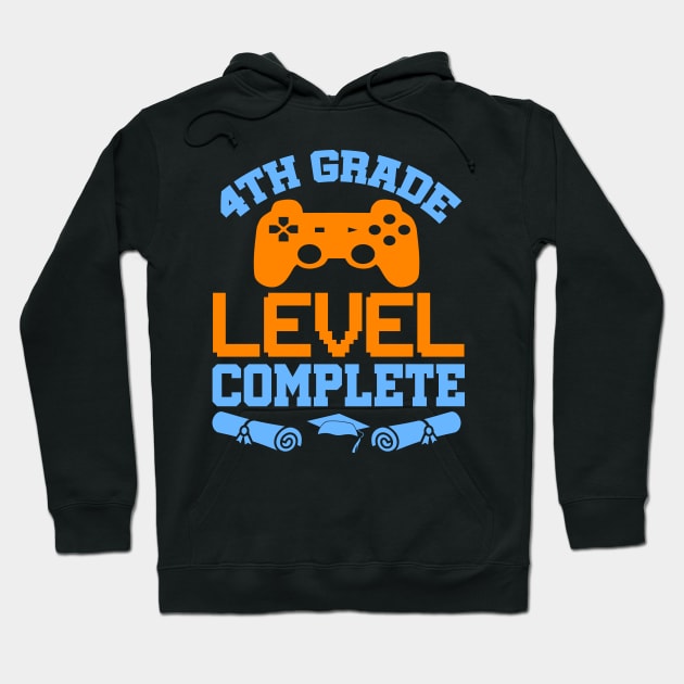 4th Grade Level Complete Video Gamer T-Shirt Graduation Gift Hoodie by celeryprint